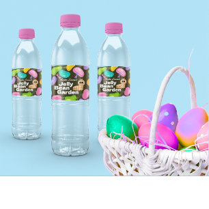 Water Bottle Labels Easter Jelly Bean Garden Party