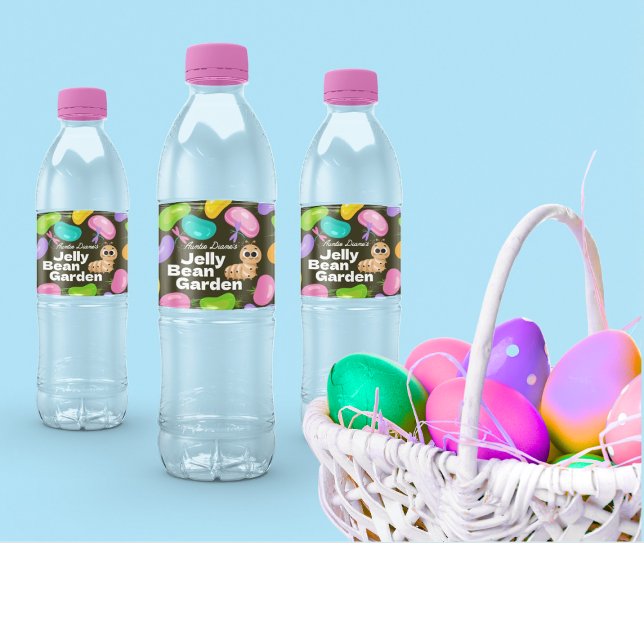 Water Bottle Labels Easter Jelly Bean Garden Party (Creator Uploaded)