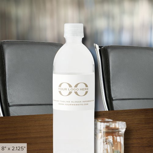 Water Bottle Labels with Business Logo - Product | North Red Vine