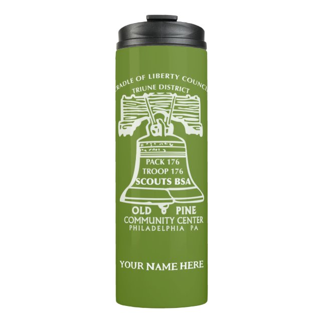 Water Bottle - Olive Green (Personalized) (Front)