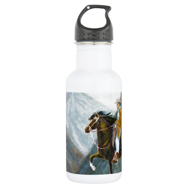Water bottle, Peruvian Mountain Trail Stainless Steel Water Bottle (Front)
