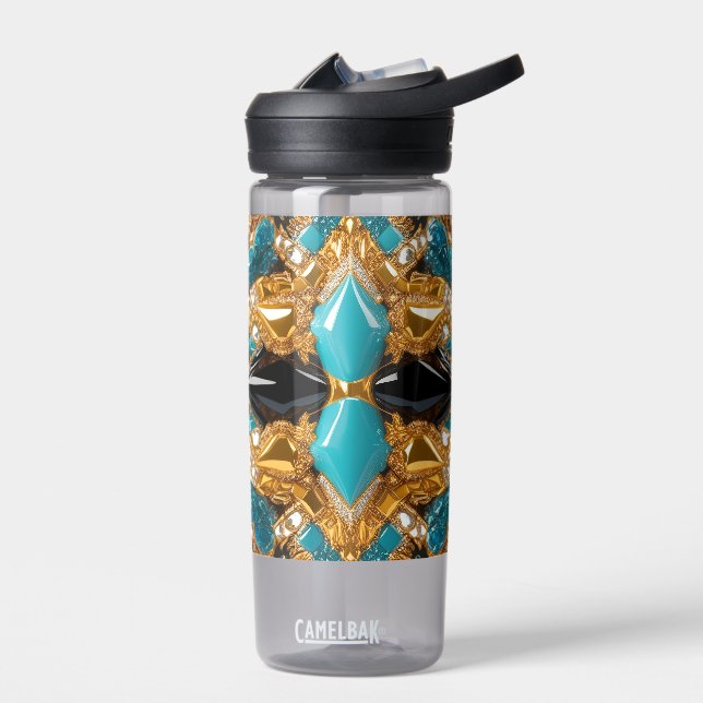 Water bottle with Bahamas Colors Design (Left)