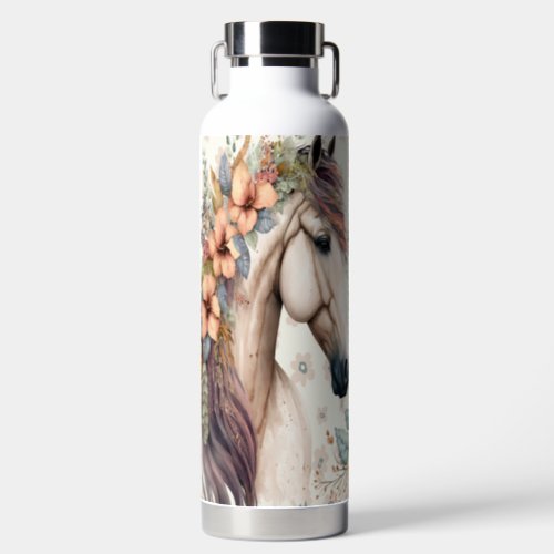 Water Bottle with Designer Horse