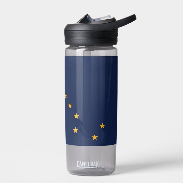 Water bottle with flag of Alaska, U.S. (Left)