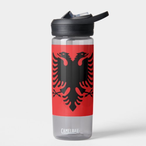 Water bottle with flag of Albania