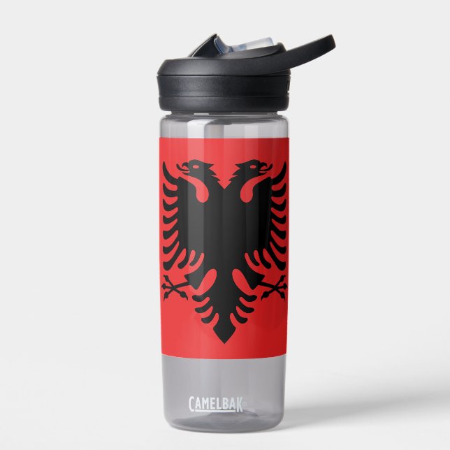 Water bottle with flag of Albania (Left)