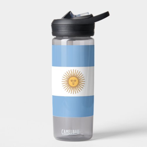 Water bottle with flag of Argentina