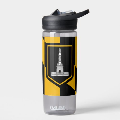 Water bottle with flag of Baltimore City US