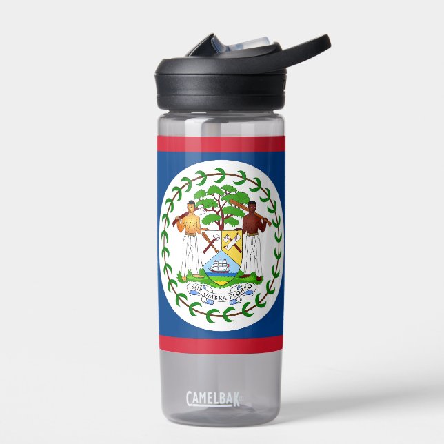 Water bottle with flag of Belize (Left)