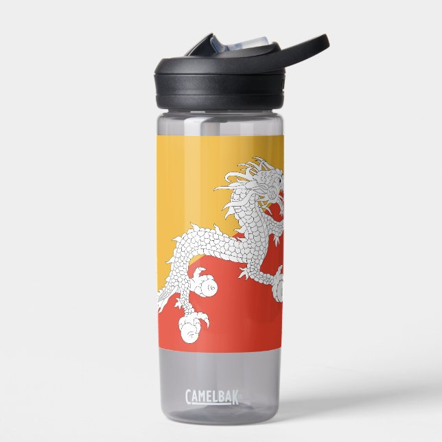 Water bottle with flag of Bhutan (Left)