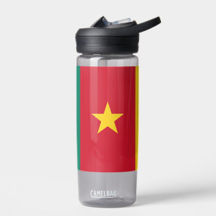 Water bottle with flag of Cameroon