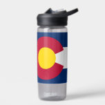 Water bottle with flag of Colorado State, U.S.<br><div class="desc">Stay hydrated with pride using our water bottle featuring the flag of Colorado! Crafted with meticulous attention to detail, this water bottle is more than just a container; it's a celebration of Colorado's natural beauty and outdoor spirit. The design proudly showcases the iconic colors and elements of the Colorado state...</div>