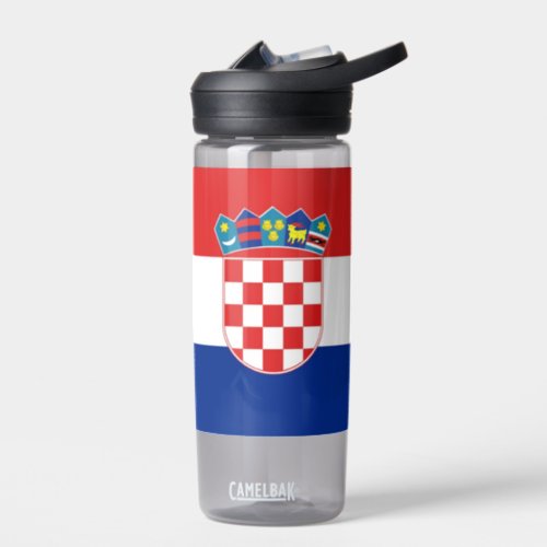 Water bottle with flag of Croatia