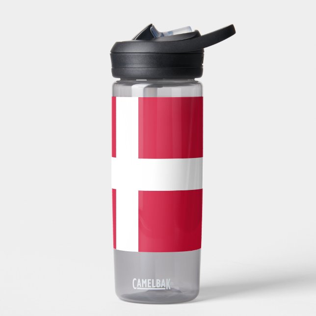 Water bottle with flag of Denmark (Left)