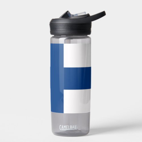 Water bottle with flag of Finland