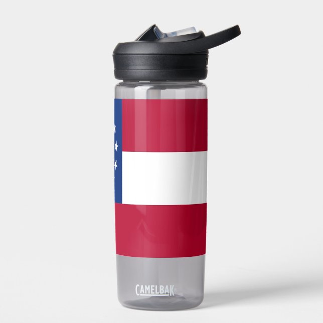 Water bottle with flag of Georgia State, U.S. (Left)