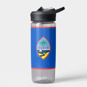 Water bottle with flag of Guam, U.S.