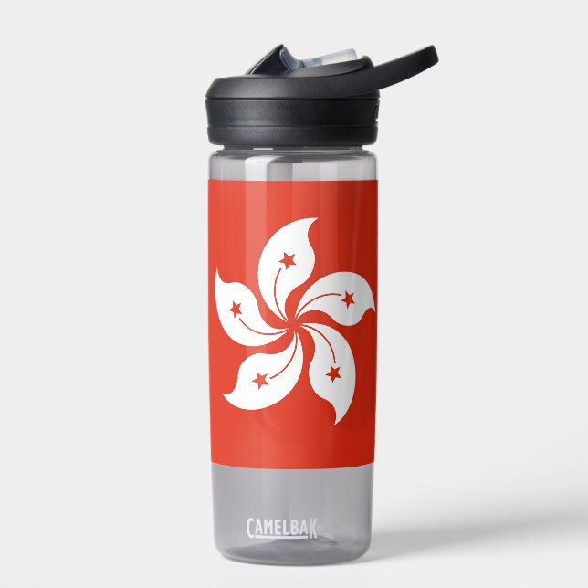 Water bottle with flag of Hong Kong (Left)
