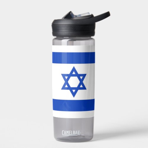 Water bottle with flag of Israel