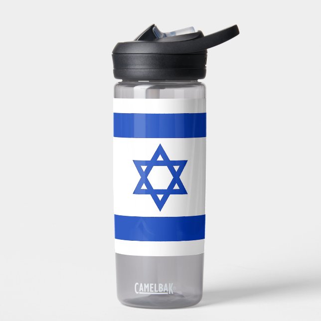 Water bottle with flag of Israel (Left)