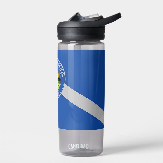 Water bottle with flag of Las Vegas, U.S. (Left)