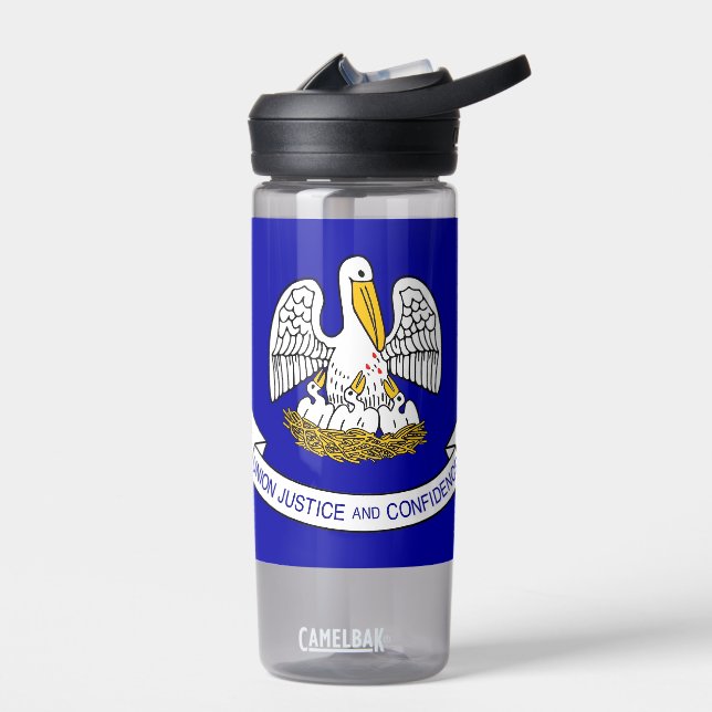 Water bottle with flag of Louisiana State, U.S. (Left)