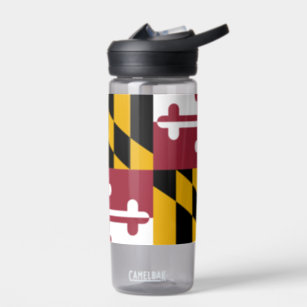 Water bottle with flag of Maryland State, U.S.