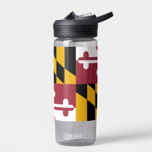 Water bottle with flag of Maryland State US