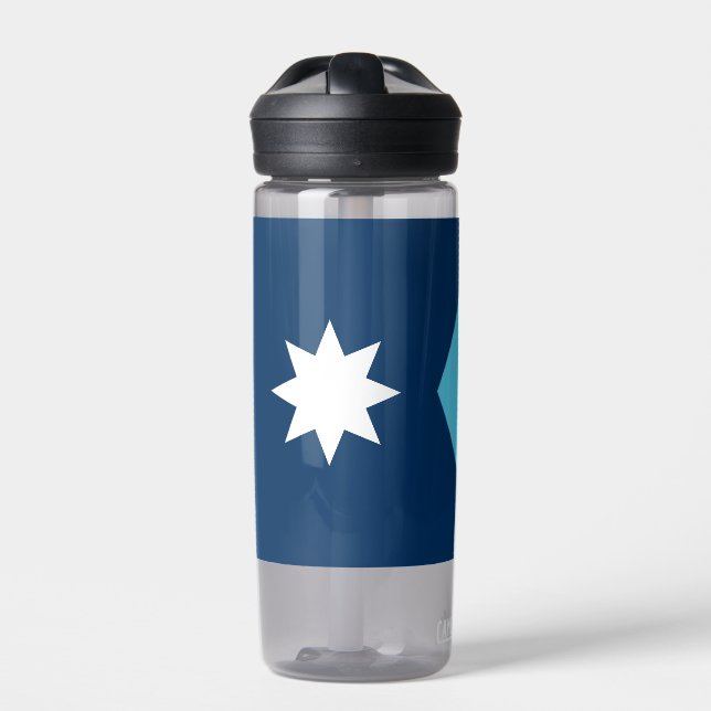Water bottle with flag of Minnesota, USA (Front)