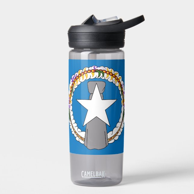 Water bottle with flag of Northern Mariana Islands (Left)