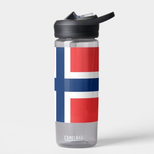 Water bottle with flag of Norway