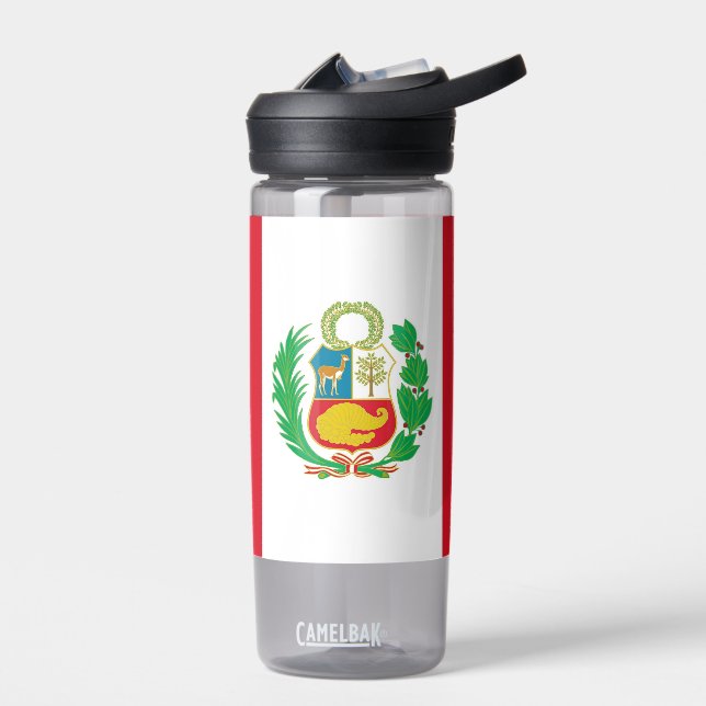 Water bottle with flag of Peru (Left)