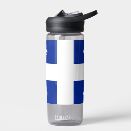 Water bottle with flag of Quebec Canada