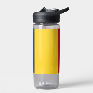 Water bottle with flag of Romania