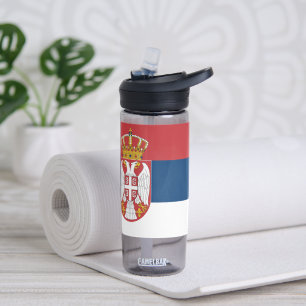 Water bottle with flag of Serbia