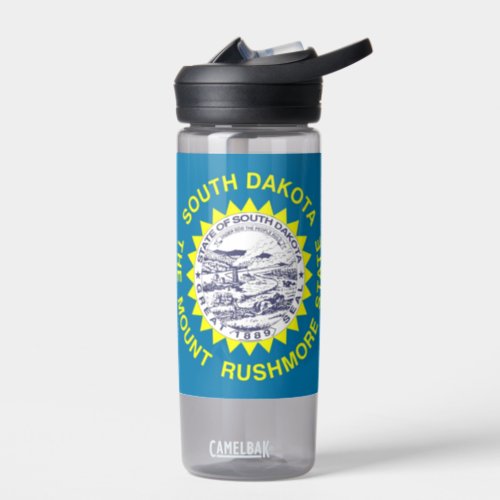 Water bottle with flag of South Dakota US