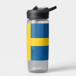 Water bottle with flag of Sweden<br><div class="desc">Add a touch of Swedish pride to your hydration routine with our exclusive water bottle featuring the flag of Sweden! Crafted with meticulous attention to detail, this water bottle is more than just functional; it's a celebration of Swedish heritage and cultural pride. The bold design proudly showcases the iconic blue...</div>
