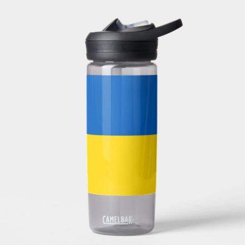 Water bottle with flag of Ukraine