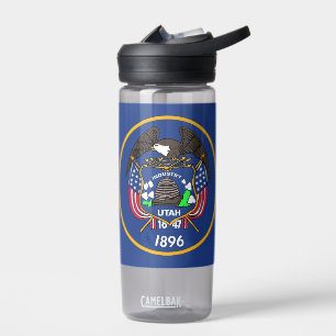 Water bottle with flag of Utah State, U.S.