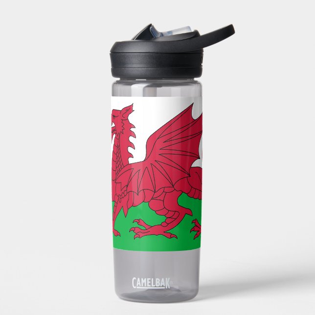 Water bottle with flag of Wales, United Kingdom (Left)