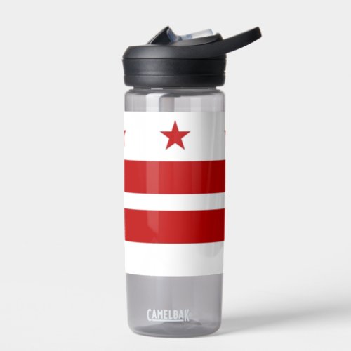 Water bottle with flag of Washington DC US