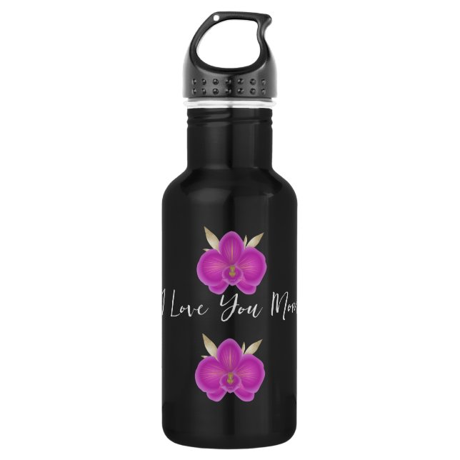 Water Bottle with Floral Pattern and Mother's Day  (Front)