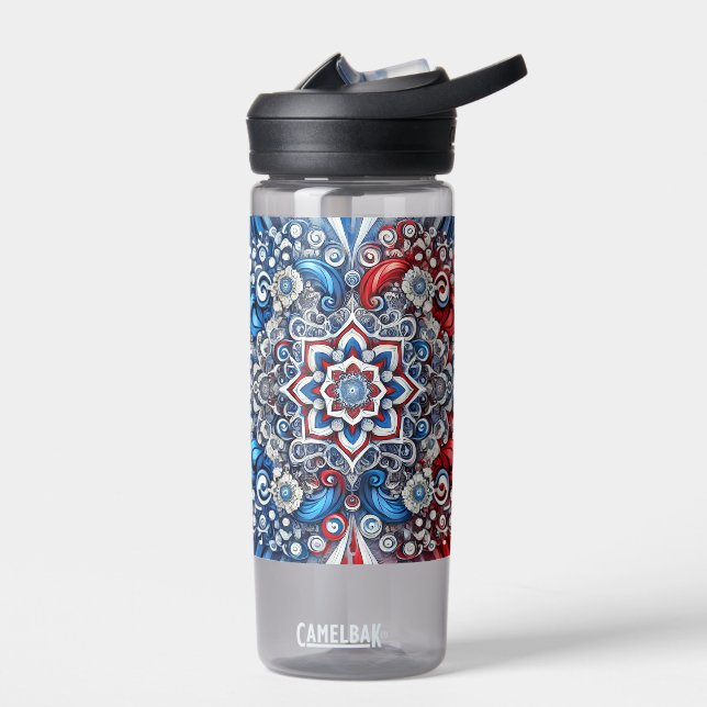 Water bottle with French Colors Design (Left)