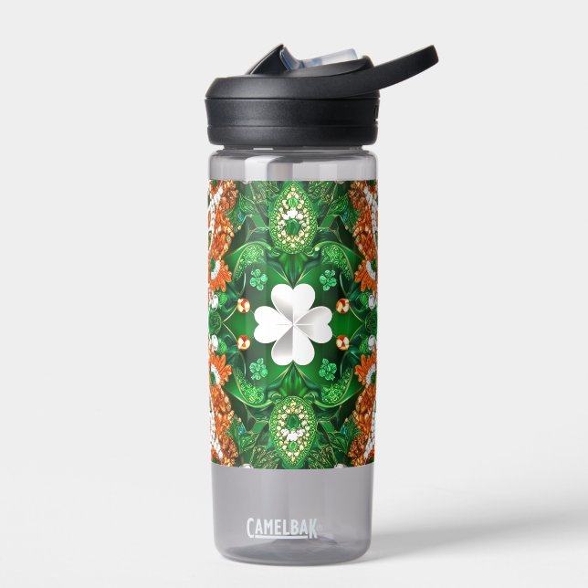 Water bottle with Irish Traditional Colors Design (Left)