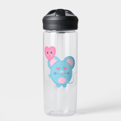 water bottle with pink balloon
