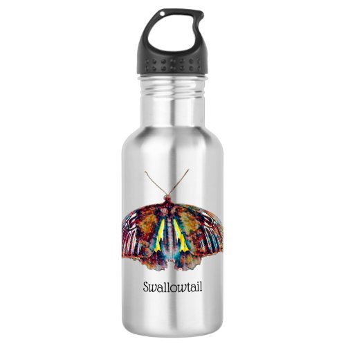 Water Bottle with Swallowtail Butterfly