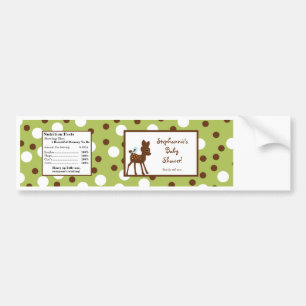 Water Bottle Woodland Friends Bird Deer Bumper Sticker