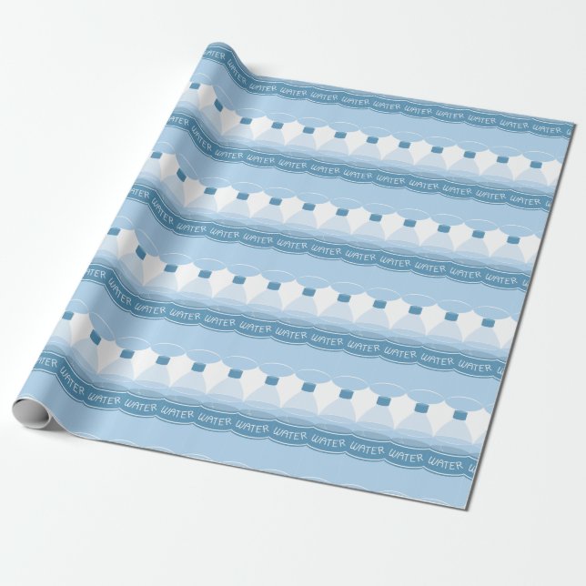 Water Bottle Wrapping Paper (Unrolled)