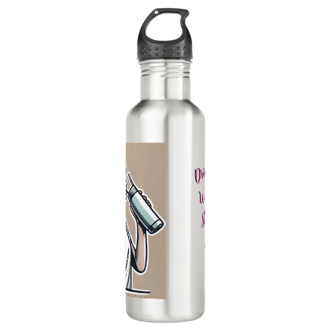 Water Bottler with Quote Stainless Steel Water Bottle (Front)