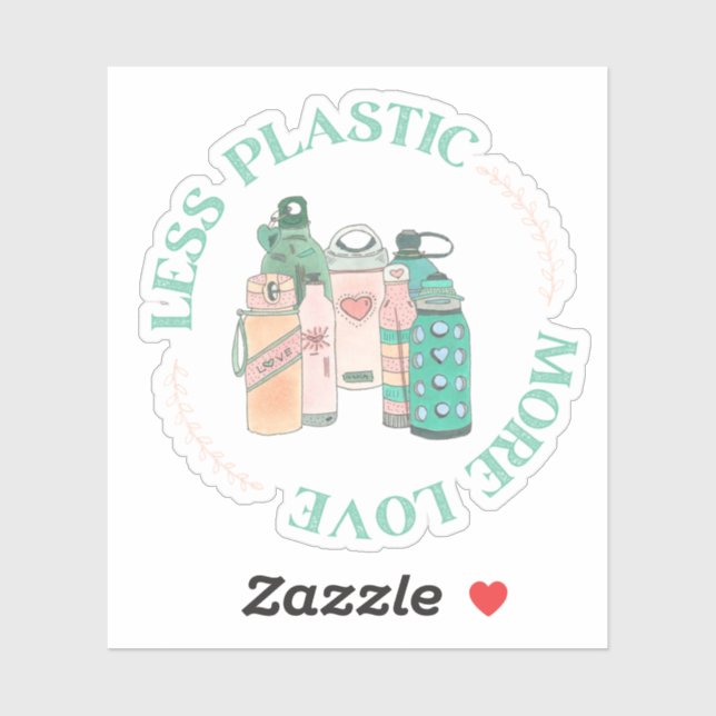 Water Bottles Drawing Sticker (Sheet)